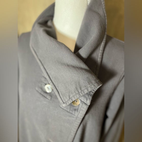 J. Jill Pure Jill Gray Asymmetric Draped Collar Jacket MP - Picture 3 of 11